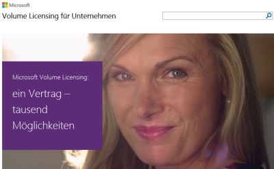 Webscreenshot Microsoft Licensing Plattform