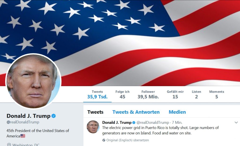 Donald Trump Twitter Personal Branding