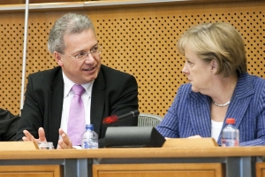 Markus Ferber und Angela Merkel in Brüssel